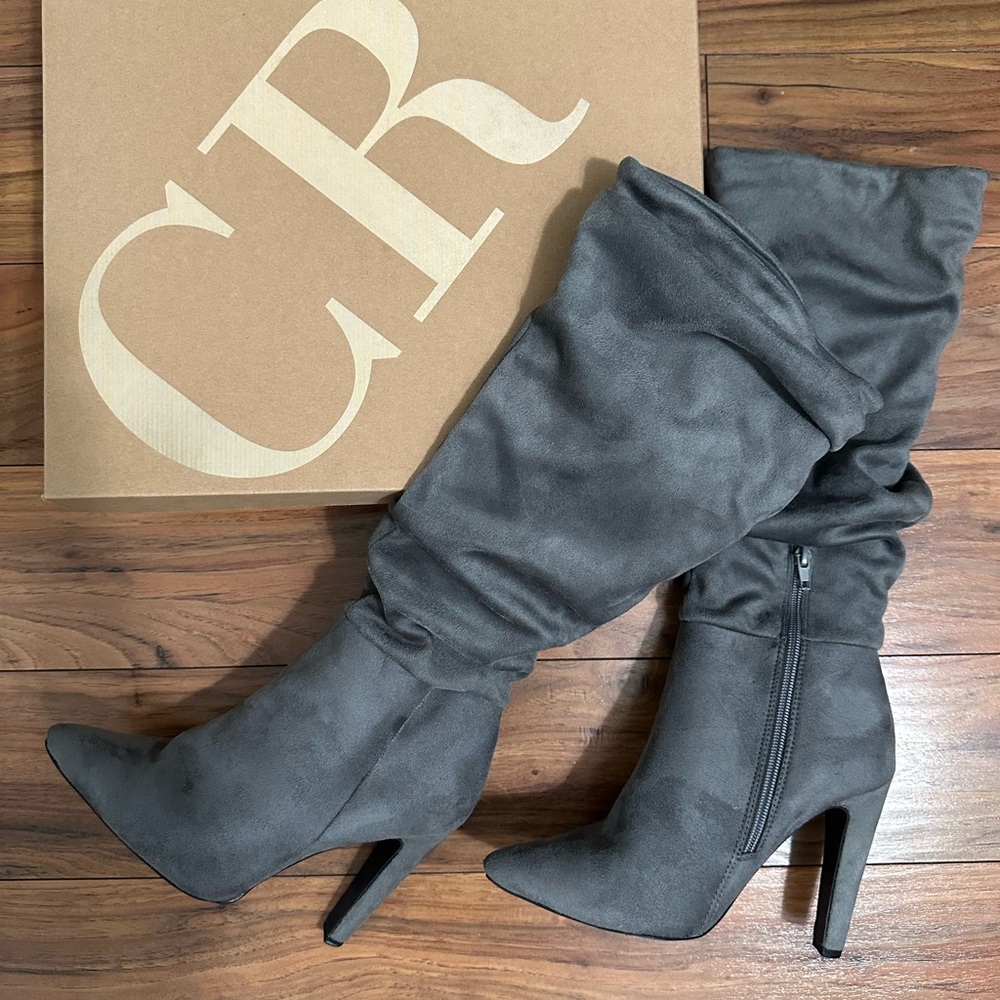 Charlotte Russe Suede Heeled Boots